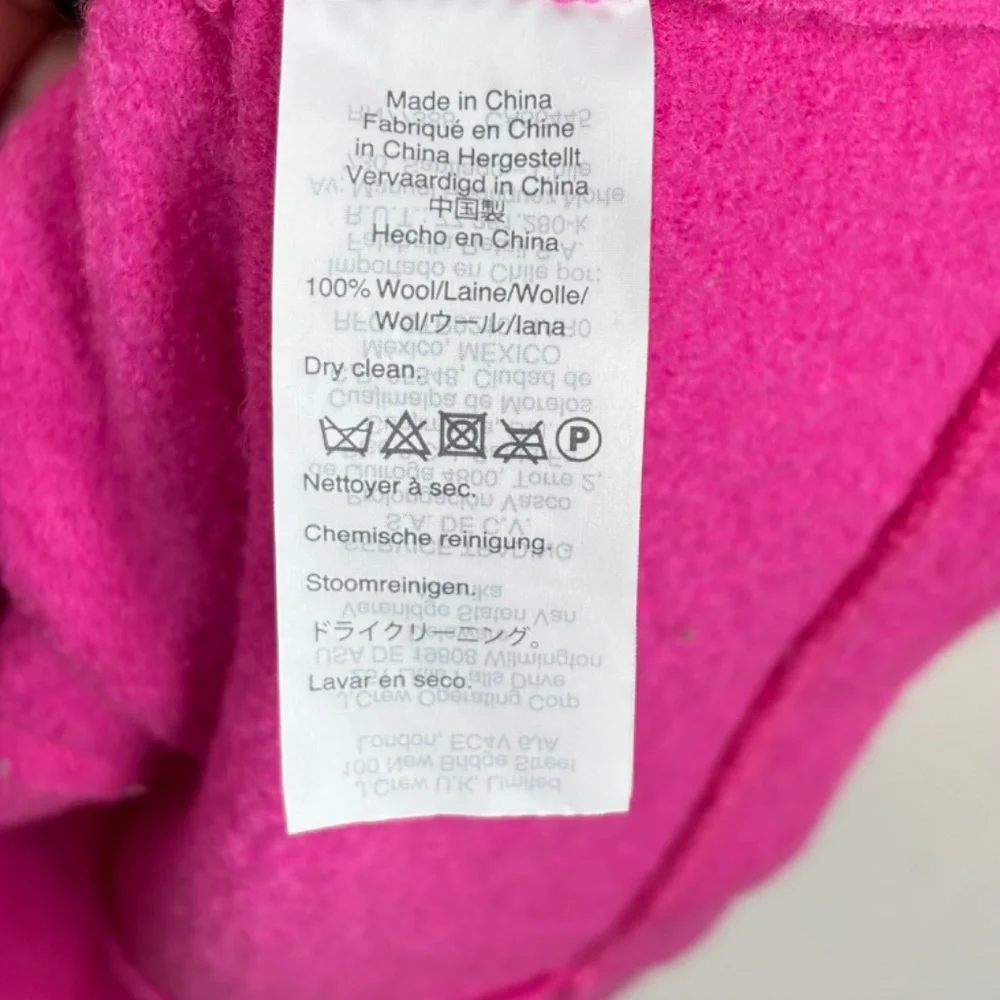JCrew Daphne Lady Coat Italian Boiled Wool 8 TALL Pink Manifattura di Carmignano - Picture 7 of 11